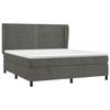 3129166 vidaXL Lit à sommier tapissier et matelas Gris foncé 180x200cm Velours