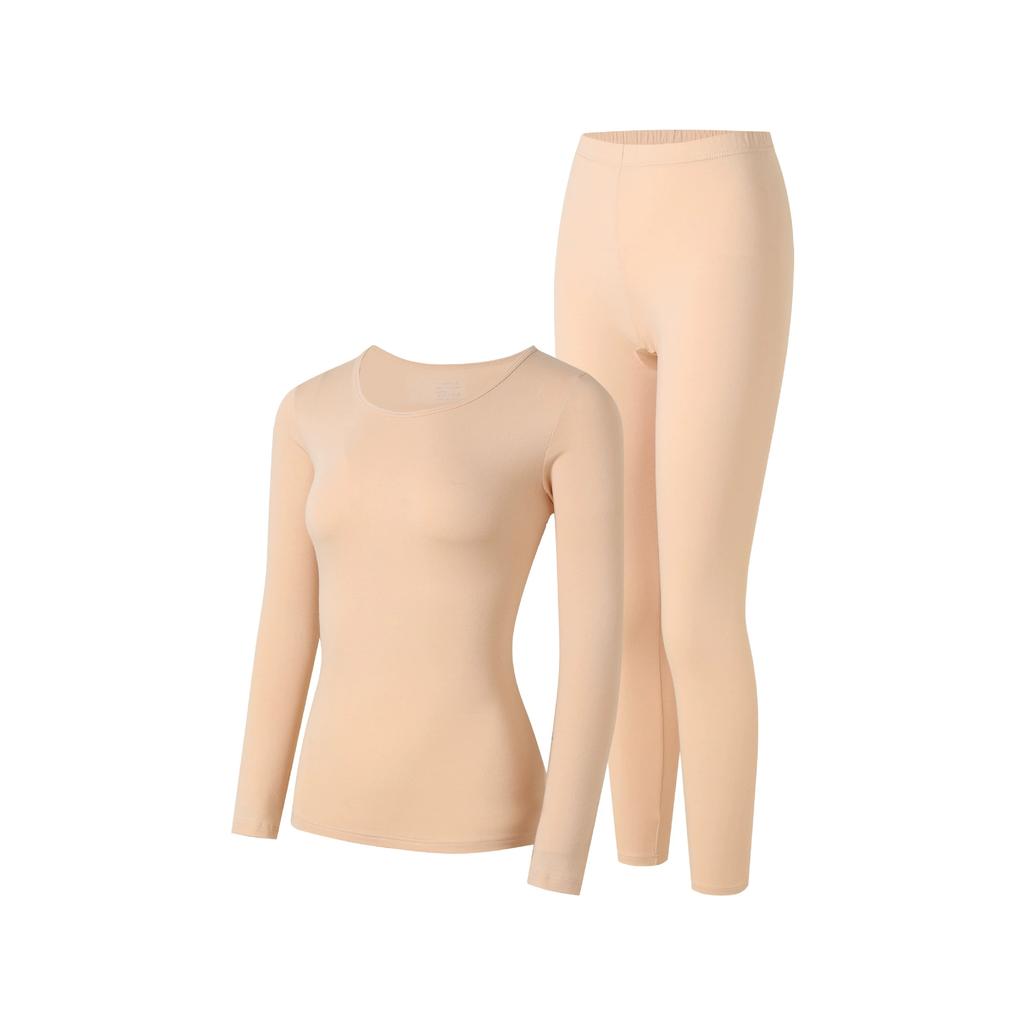 Damen Thermounterwäsche Sets Lange Unterhosen mit Polyesterfutter Winterwärme zum Skifahren & für kaltes Wetter