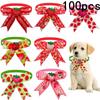 50/100pcs Dog Bow Tie Fruit Strawberry Pattern Pet Supplies Small Dog Bowtie Pet Dog Cat Bowties Small Dog Grooming Accessories