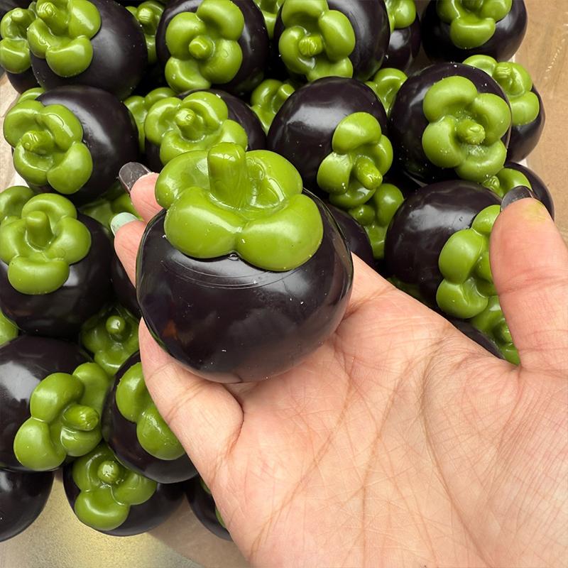 Creative Mangosteen Squishy Fidget Toy Building Block Filling No Rebound Squeeze Toy Asmr Sensory Anti Stress Toys For Adults