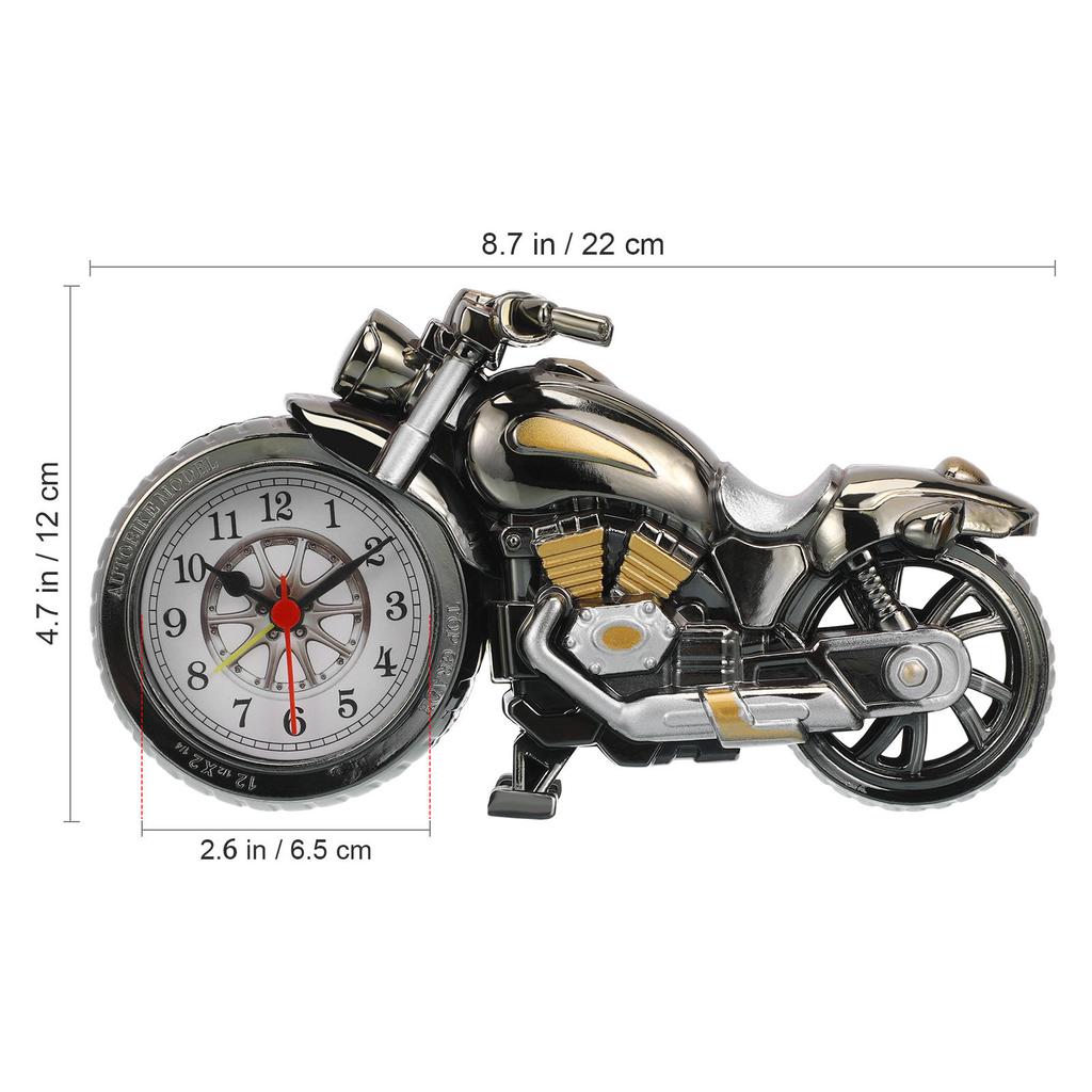 Vintage Motorcycle Alarm Clock Quartz Core Accurate Timing Decorative Unique Gift for Motor Lovers Creative Home Decor