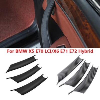 3 st För BMW X5 E70 LCI/X6 E71 E72 Hybridbil Interiör Dörrsida Handtag Armstöd Dragskydd Trim Klistermärken Tillbehör Vänsterstyrd/Högerstyrd