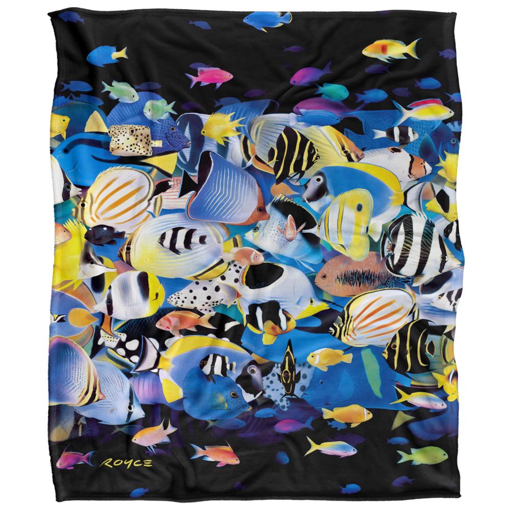 Royce McClure Night Dive Silky Tropical Fish Supersoft Blanket