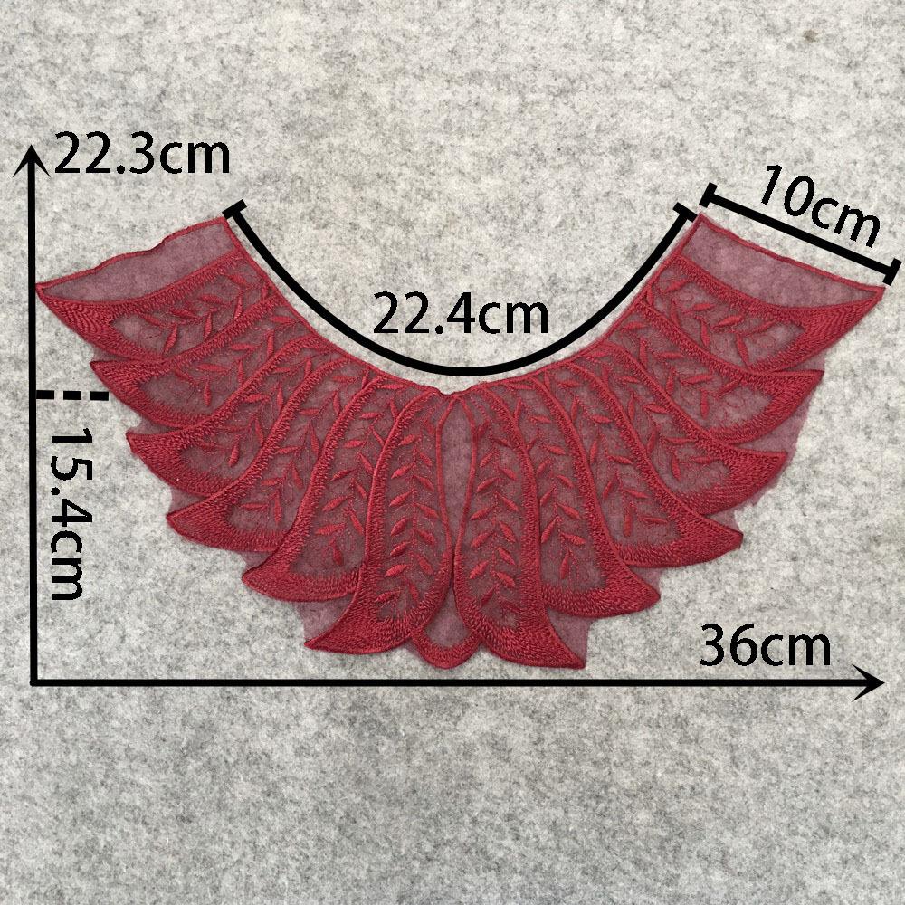 Embroidery Lace Collar Organza Applique Diy Decorative Sewing Neckline Fabric Wedding Dress Accessories Craft Supplies