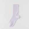 Summer Thin Mulberry Silk Socks, Solid Color Mesh, Breathable, Boneless, Odorless, Antibacterial, Women's Mid-leg Socks