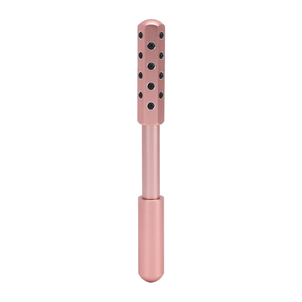 24 Stone Facial Roller 6 Sided Rotation Aluminum Alloy Beauty Sculptor Massage Roller for Eyes Neck Chin Chest