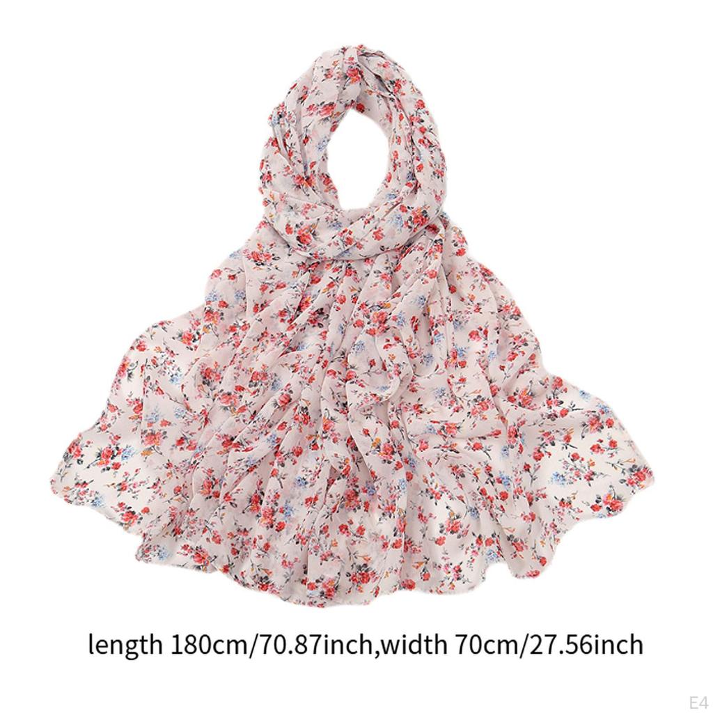 Chiffon Scarf Elegant Fashion Long Neck for Ladies Women Mom Gift