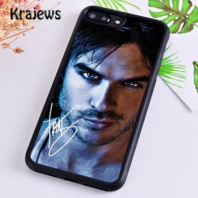 Krajews Hot Vampire Diaries Damon Salvatore Phone Case For iPhone 17 Air 16 15 14 plus 11 12 13 pro ma coque Fundas