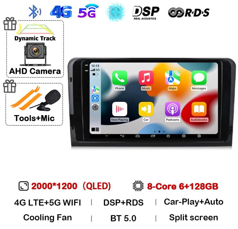Android 14 Auto CarPlay Car Radio For Mercedes Benz W164 ML GL 2005 - 2012 GPS Multimedia Video Player Stereo 2Din DVD Head Unit