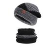 North American Women's Winter Two-Piece Set: Two-Color Knit Hat & Velvet Scarf, Warm Ear Protection
