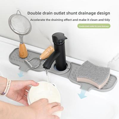 Silicone Non-Slip Drain Mat for Kitchen Sink with Versatile Use