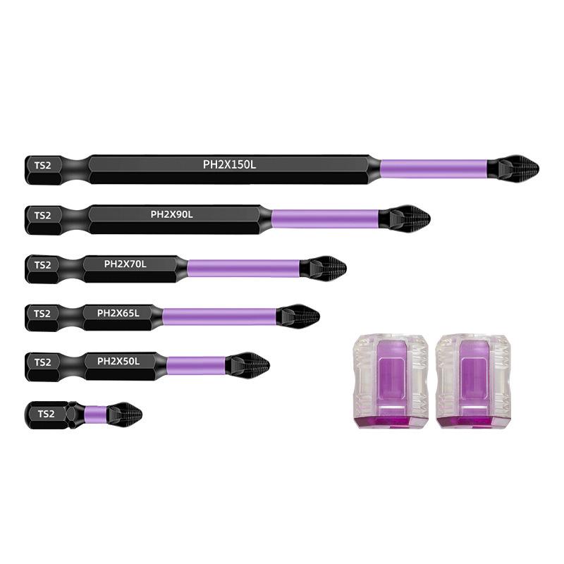 D1 Magnetic Phillips Head Screwdriver Bit: Anti-slip, Shock-resistant, High Hardness with Strong Magnetic Grip