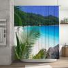 Luxury 3D Printing Shower Curtains With Beach Scene Waterproof, Washable Fabric Bathroom Decor Available In Custom Sizes For You