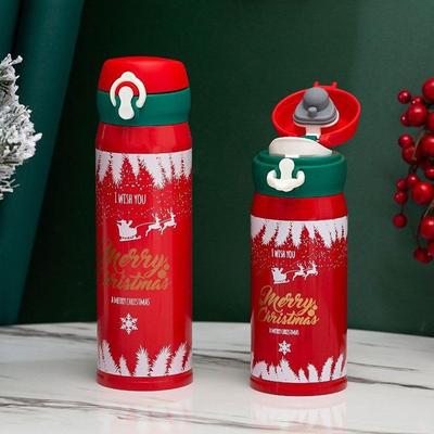 304 Stainless Steel Pop-Up Insulated Water Cup - Festive Gift for Men, Women & Students