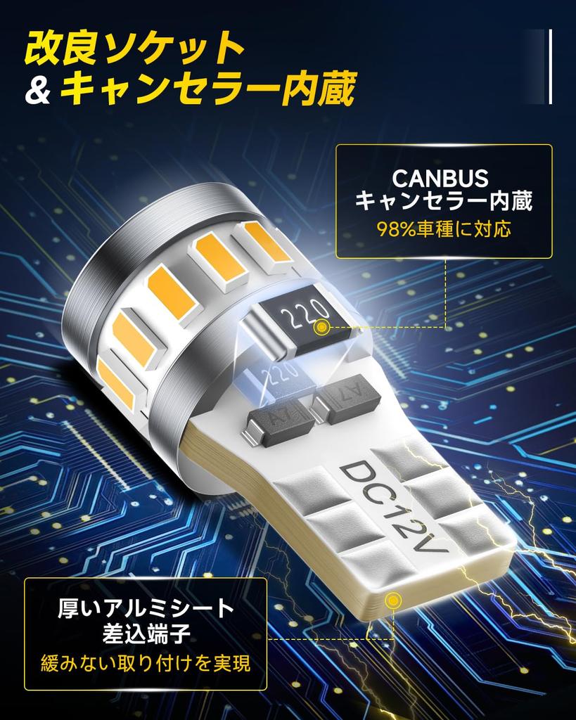 AUXITO T10 Led Amber Explosive Light Led T10 Position Lamp/number