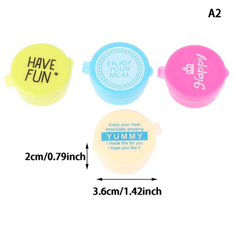 4Pcs Lunch Bento Sauce Container Cute Design Portable Plastic Condiment Dispenser Squeeze Mini Salad Ketchup Bottle