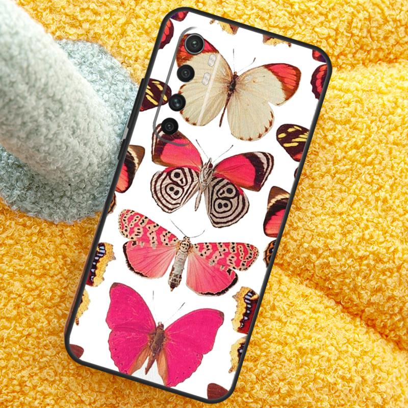Butterfly Flower Case For Xiaomi 17 Pro Max 13 14 15 Ultra 13T 14T 15T Cover For POCO X7 X5 X6 F5 F6 F7 F8 Pro