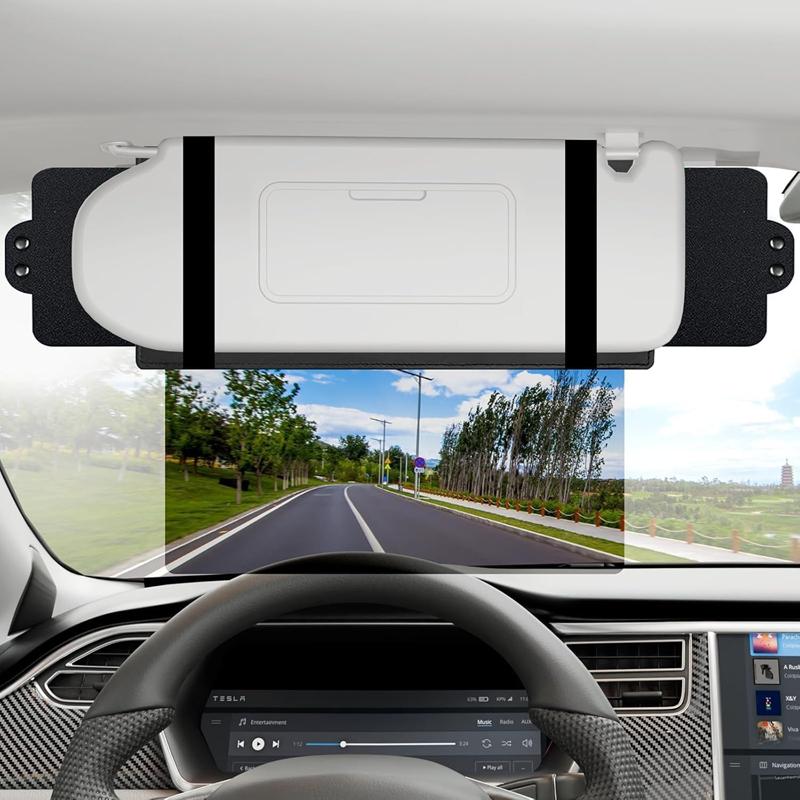 Car Sun Visor Extender, Polarized Anti Glare Sun Blocker Visor Extension Attachment HD Vision Day Night Safe Driving Auto SUV