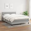 Vidaxl Letto Continentale Con Materasso, Grigio Chiaro, Tessuto, 140X190Cm