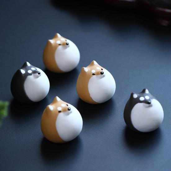 Hund Tee Haustier Handwerk Kungfu Skulptur für Tee Liebhaber Farbe-Ändern Tee Tablett Dekor