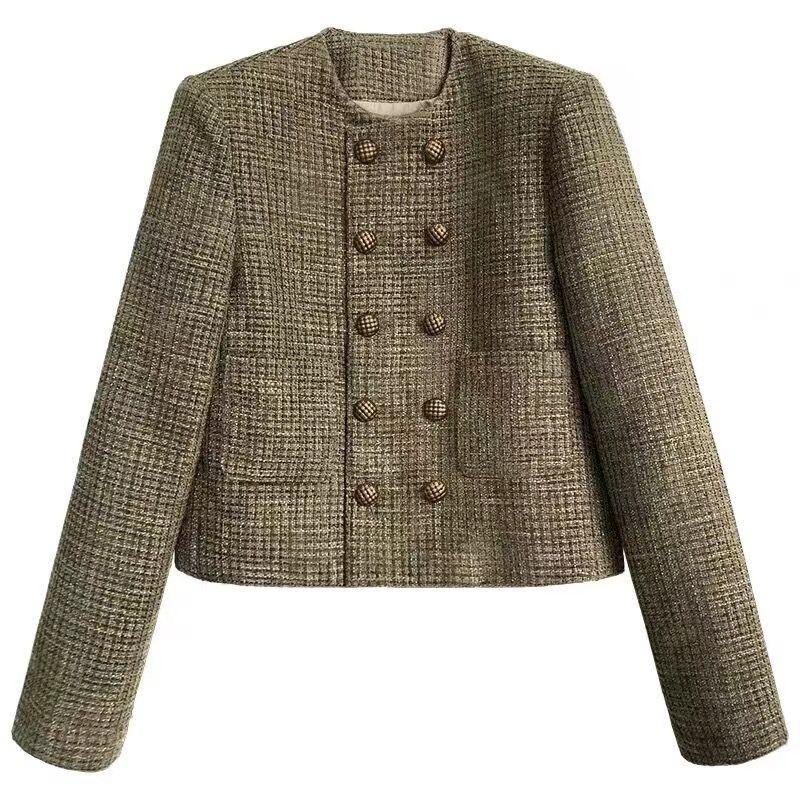Stylish and Retro Short  Jacket for Women, Vintage French Style In Spring and Autumn, Suitable for Petite Sizes
