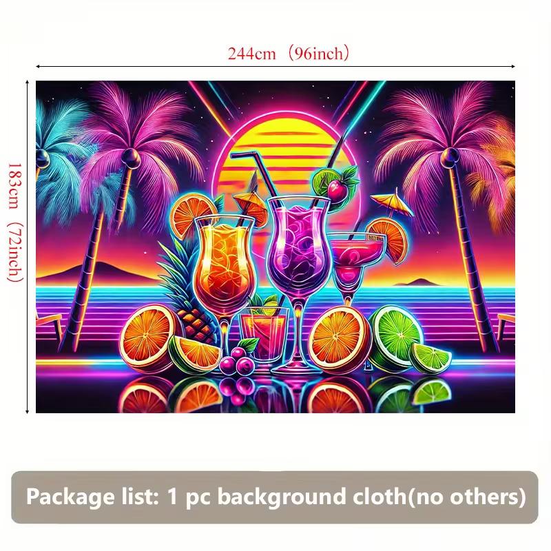 Vibrant Bar Room Tapestry, Illuminated Liquor Bottles Background Cloth