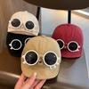 Unisex Children's Soft Brim Spring/Summer Hat with Detachable Glasses - Korean Style Toddler Baseball Cap