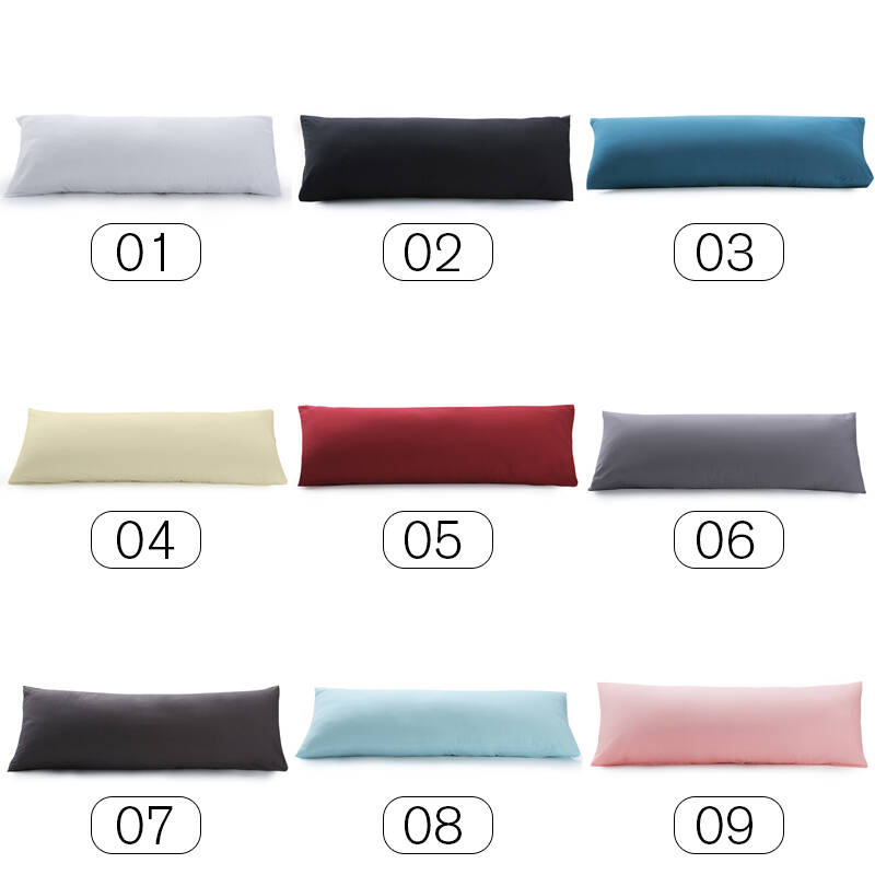 51*137cm Long Body Pillowcase Ultra Soft Cotton Pillow Case Solid Color Long Lovers Wedding Pillowcases Decorative Throw Pillow