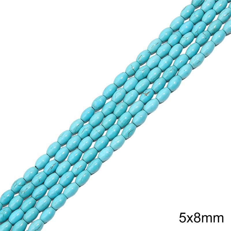 Synthetic Blue Turquoise Round Loose Beads for DIY Jewelry Accessories - Bracelets, Necklaces, Pendants
