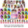 K-Katseyes Theme Birthday Party Decorations Background Kpop Girl Party Favor Fans Balloon Set Cake Topper Backdrop Gift Supplies