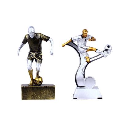 Soccer Player Sculpture Athlete Statue Sturdy Wear Resistant Creative Delicate Desktop Ornament Home Decor for Living Room