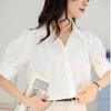 White Short-sleeved Shirt for Women In Summer Commuting Top Occupational ID Photo Shirt