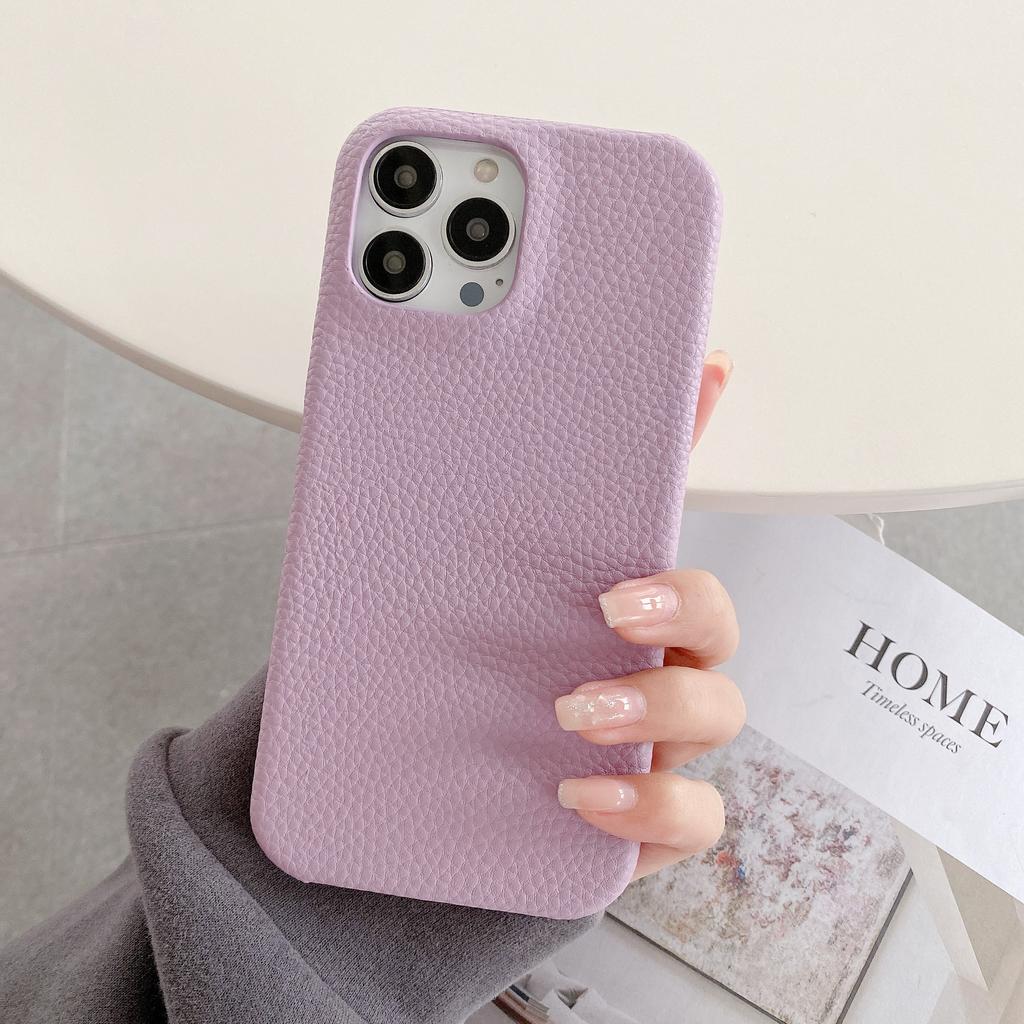 Applicable iPhone16Pro max mobile phone case Apple 14/13/12 lychee pattern mobile phone case feel X