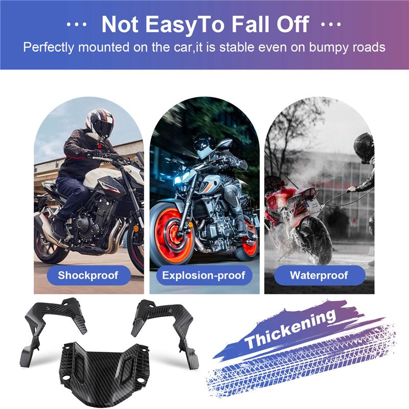 A28G-Motorcycle Front Headlight Fairing Bracket Front Panel Fairing Cover For FZ-07 MT-07 FZ07 MT07 2018 Carbon Fiber Pattern