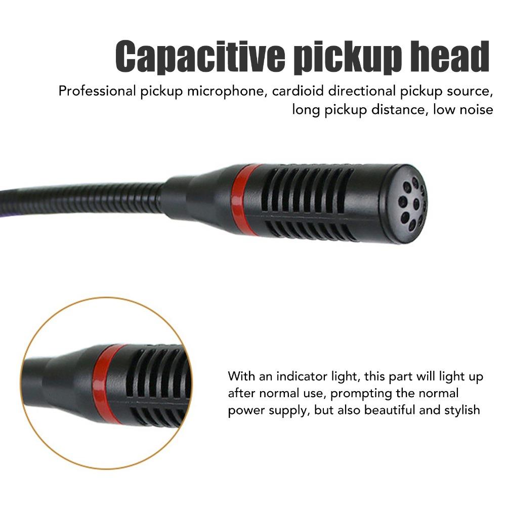 6.35mm Connector Desktop Wired Microphone Cardioid Pattern Podcast Condenser Mic For Lecture