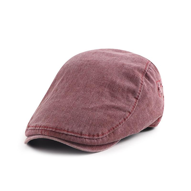 

Vintage-style baseball cap with distressed and ripped details – a minimalist, versatile cap for men and women 57CM бордовий