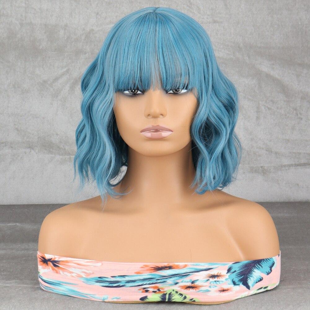 

LISI HAIR Женская мода Короткий волнистый парик Боб с челкой Синтетическое волокно Косплей Повседневная одежда Женская мода Короткий волнистый парик 2935-08