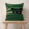 Fodera per Cuscino Gatto Camera da Letto Verde Artistico e Fodera per Cuscino Divano Decorazione Stanza Casa Regalo per Bambini