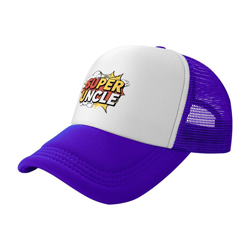 SUPER UNCLE Mesh Trucker Hat Breathable Baseball Cap with Bold Logo Design for Casual Wear and Outdoor Activities