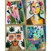 Tropical Colorful Girl Car Flower Koala Leopard Wall Art Malba na plátně Plakáty a obrazy Nástěnné obrazy pro dekoraci obývacího pokoje Bez rámu