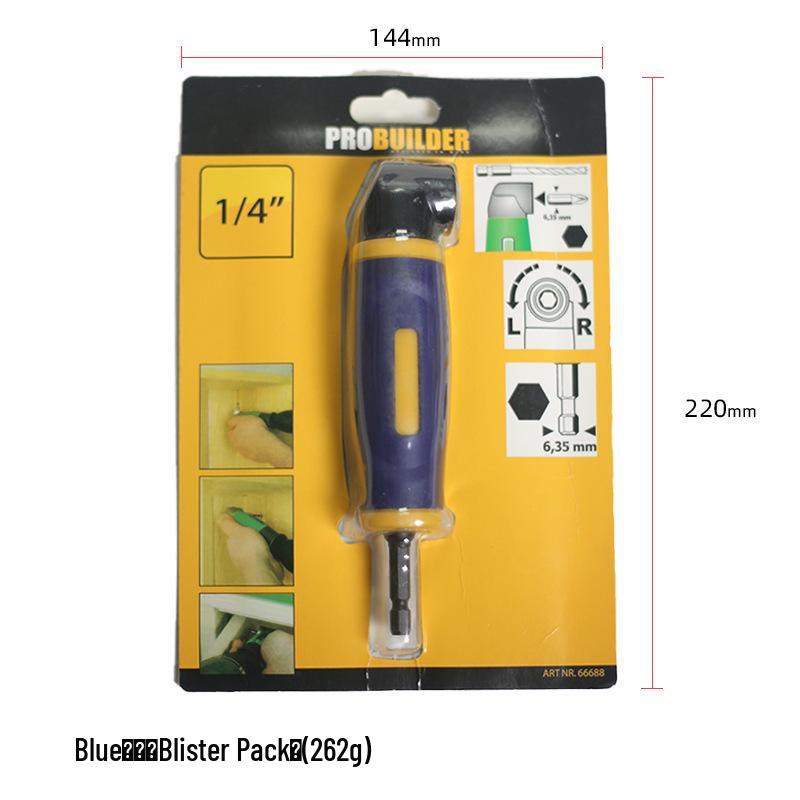 Magnetic Hex Hand Drill: Multi-Tool Set with Cross Electric Screwdriver Bit, Socket, and Corner Driver In Plastic Box