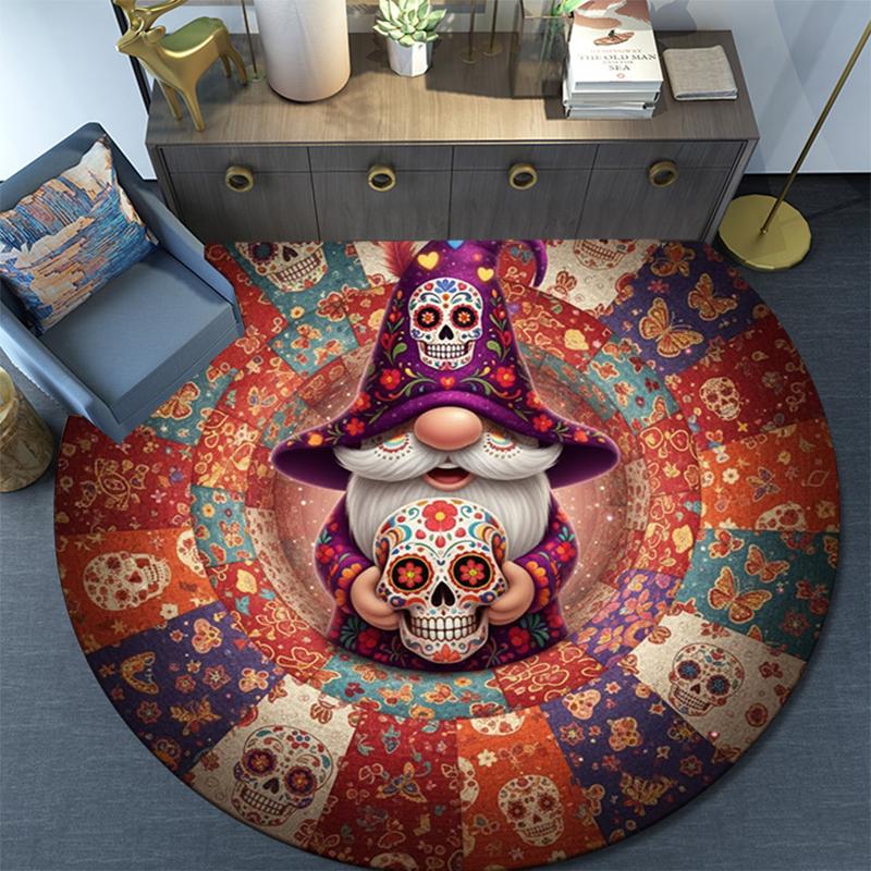

Cartoon Print Round Area Rug,Carpet Rug for Living Room Bedroom Sofa Playroom Decor,Non-slip Floor Mat 80cmx80cm