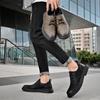 Męskie buty biznesowe w stylu retro na co dzień skórzane buty na platformie ze skóry bydlęcej buty z dużą główką męskie buty w stylu brytyjskim niskie buty robocze męskie