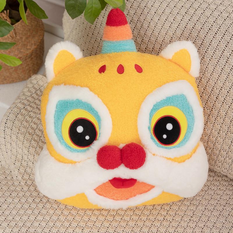 Lion Southern Chinese Sugar Gourd Doll Flower Pillow New Year Gift Toy Plush