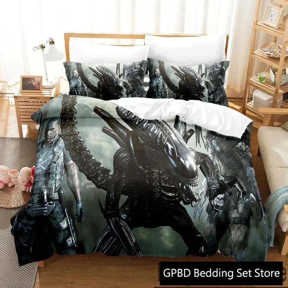 3D Print Movie The Predator Comfortable Duvet Quilt Cover Pillowcase Bedding Set Children Bedroom Decoration Home Textile