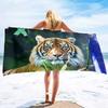 Oversized Beach Towel Pool Towels Microfiber Quick Dry Swim Towel Blanket Large Microfiber Sand Free Beach Towels Tiger Print