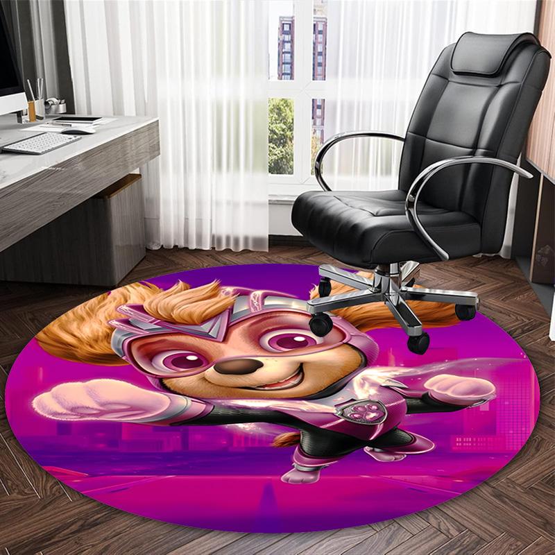 1pc Paw9 Carpet, Round Rug, Comfortable, Suitable for Entryways, Living Rooms, Office, And Bedrooms, Christmas Decoration