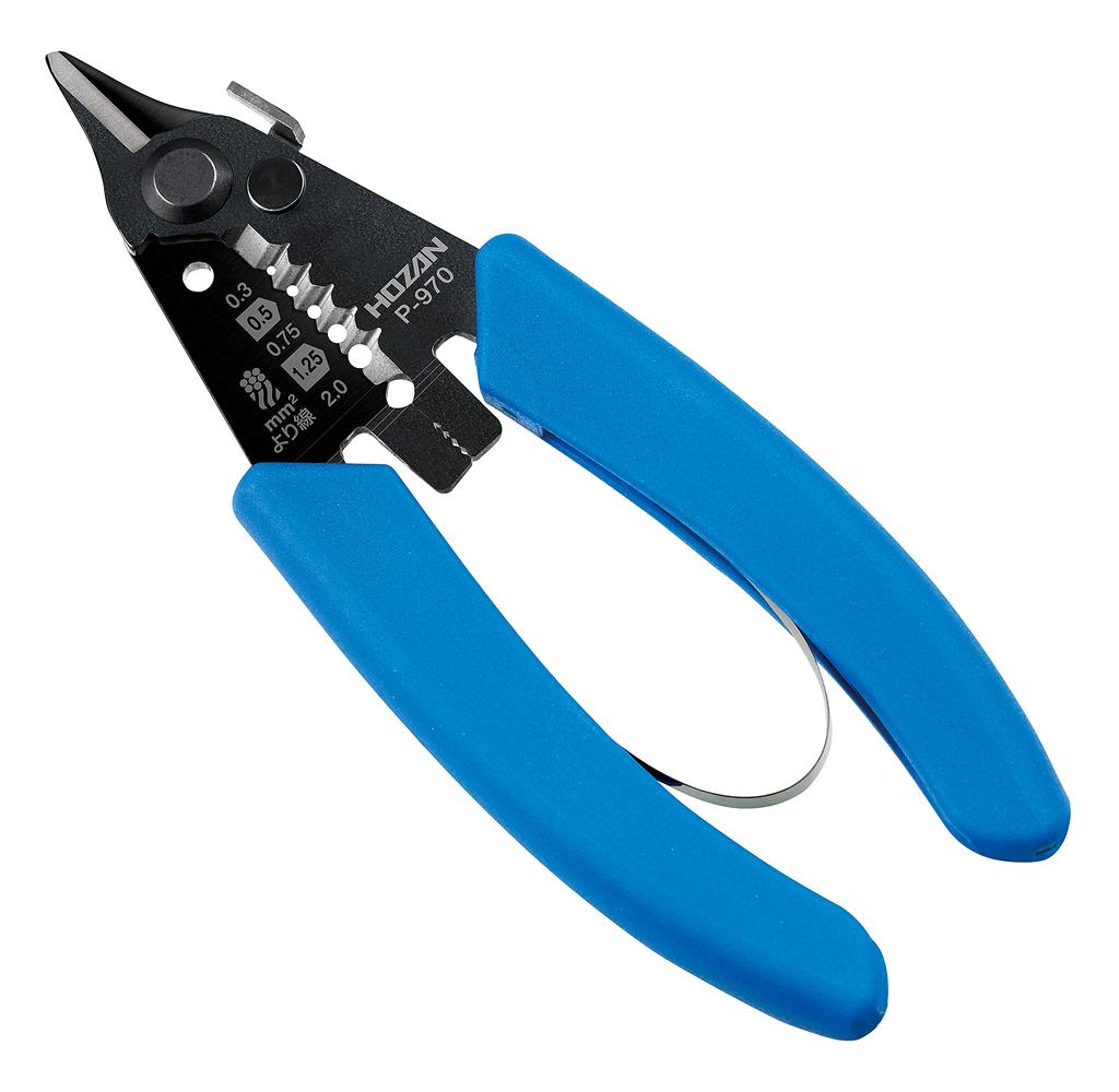 HOZAN P-970 Wire Stripper for Millimeter-Size Wires, Solid Wires, Stranded Wires