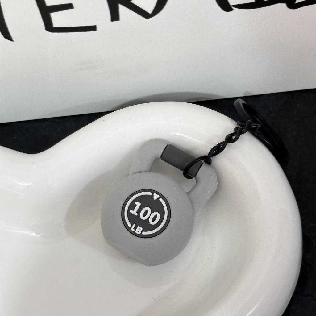 Miu Series Dumbbell Plate Keychain: Trendy Fitness Accessory & Sports Jewelry Gift