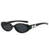 Korean Oval Small Frame Bow Sunglasses For Women And Men Outdoor Fashion Anti UV Resistant Shades For Woman Multicolor